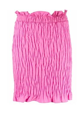 NWT MSGM MILANO PINK TEXTURED RUFFLE SKIRT